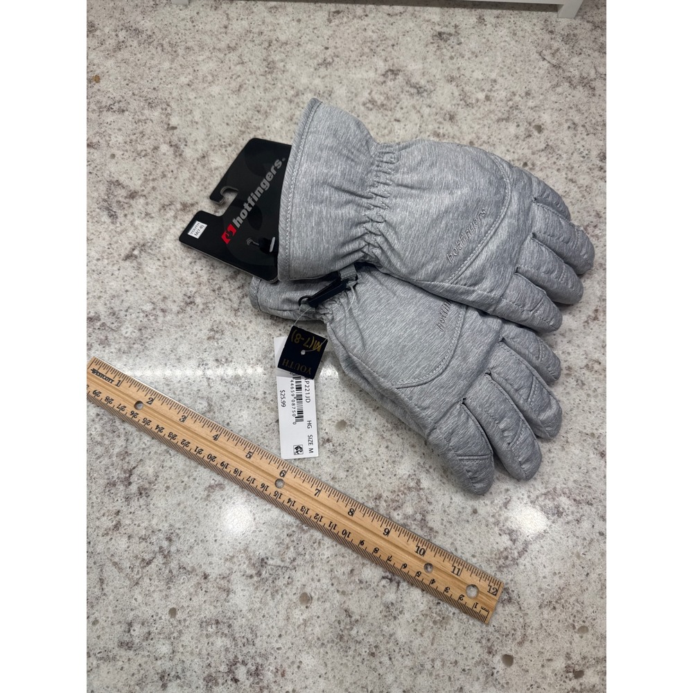 Hotfingers Flurry II Jr Gloves Youth Medium 7-8 Heather Grey Waterproof Winter‎